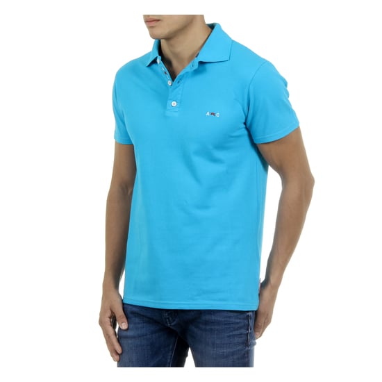 Andrew Charles Mens Polo Short Sleeves Light Blue SEFU