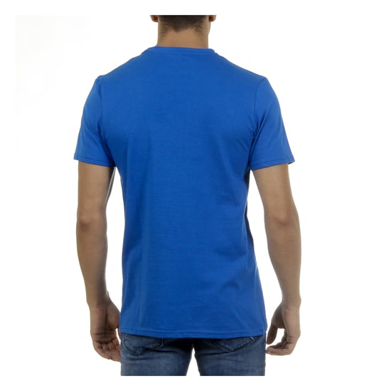 Andrew Charles Mens T-Shirt Short Sleeves Round Neck Blue KEITA