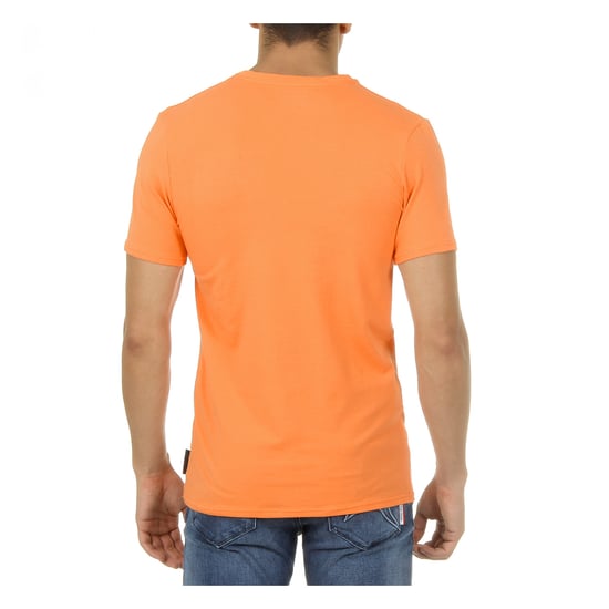 Andrew Charles Mens T-Shirt Short Sleeves Round Neck Orange KEITA