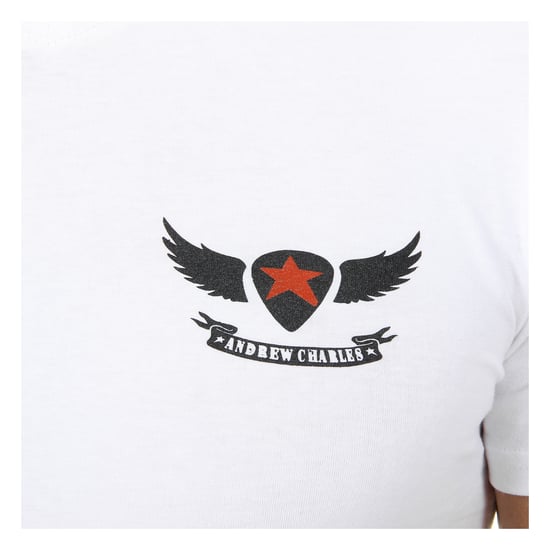 Andrew Charles Mens T-Shirt Short Sleeves V-Neck White KENAN