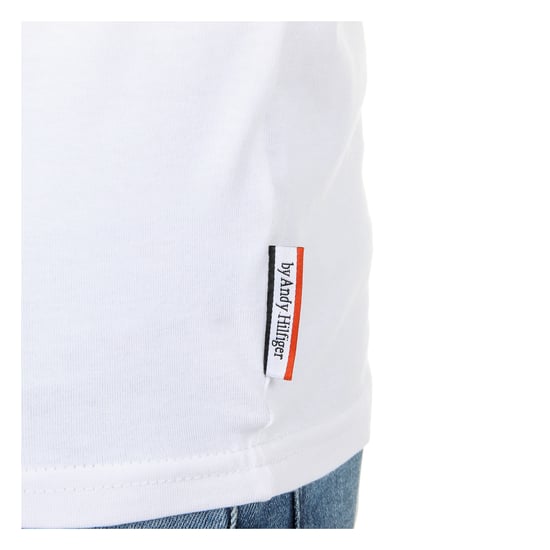 Andrew Charles Mens T-Shirt Short Sleeves V-Neck White KENAN