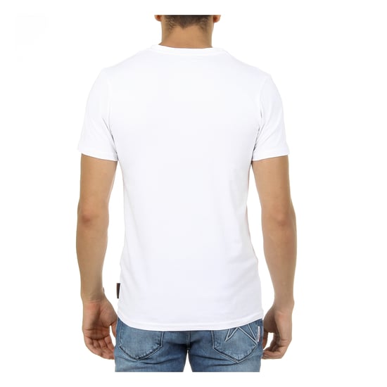 Andrew Charles Mens T-Shirt Short Sleeves V-Neck White KENAN
