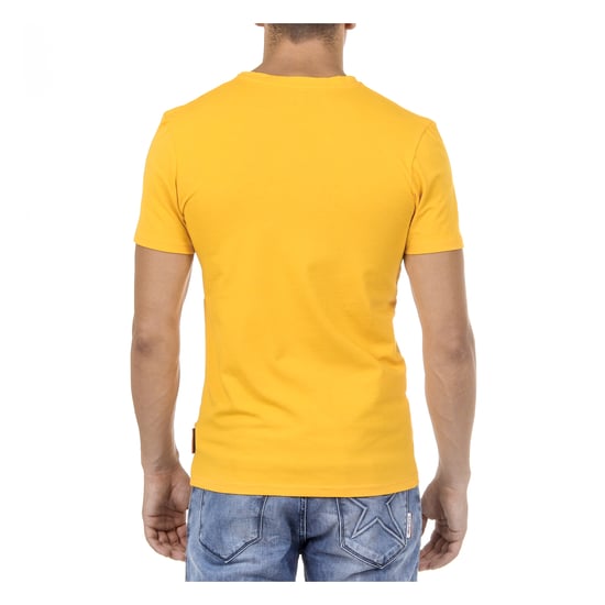Andrew Charles Mens T-Shirt Short Sleeves V-Neck Yellow KENAN