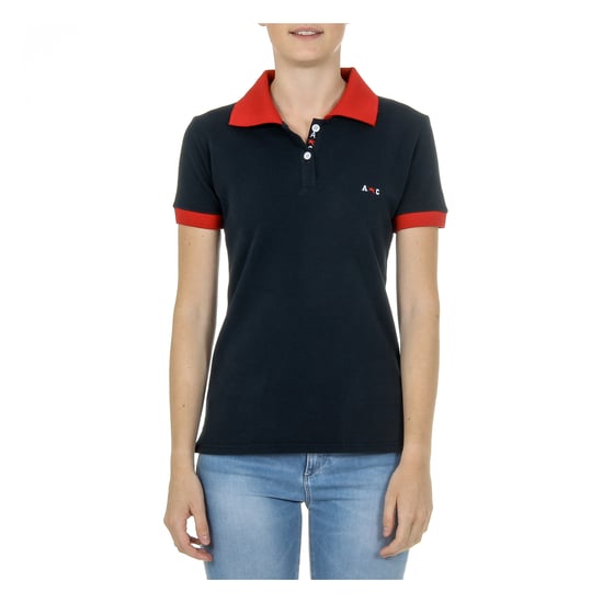 Andrew Charles Womens Polo Short Sleeves Dark Blue NIA