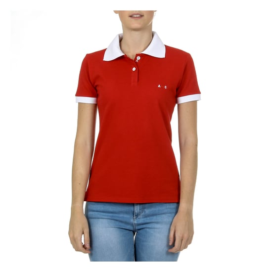 Andrew Charles Womens Polo Short Sleeves Red NIA