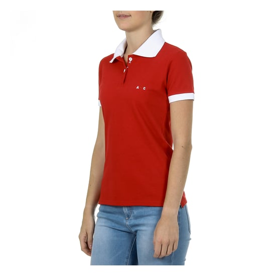 Andrew Charles Womens Polo Short Sleeves Red NIA
