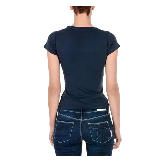 Andrew Charles Womens T-Shirt Short Sleeves Round Neck Blue TARANA