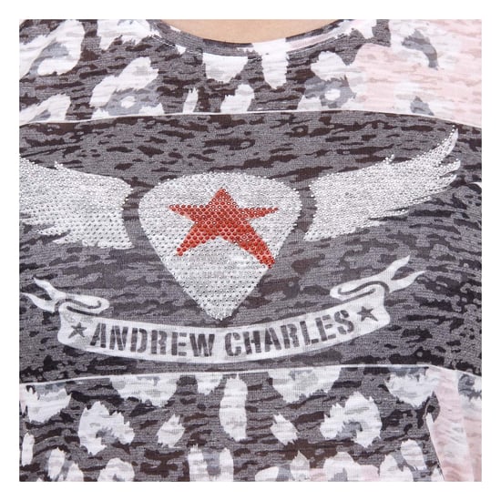 Andrew Charles Womens T-shirt Short Sleeves Round Neck Pink MAYA
