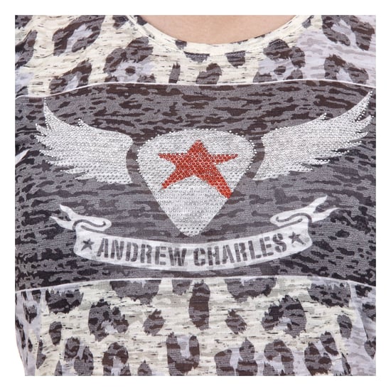 Andrew Charles Womens T-shirt Short Sleeves Round Neck Yellow MAYA
