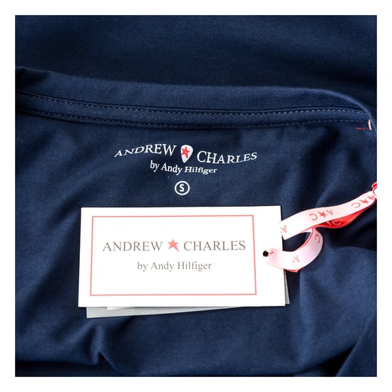 Andrew Charles Womens T-Shirt Short Sleeves V-Neck Blue TAPIWA
