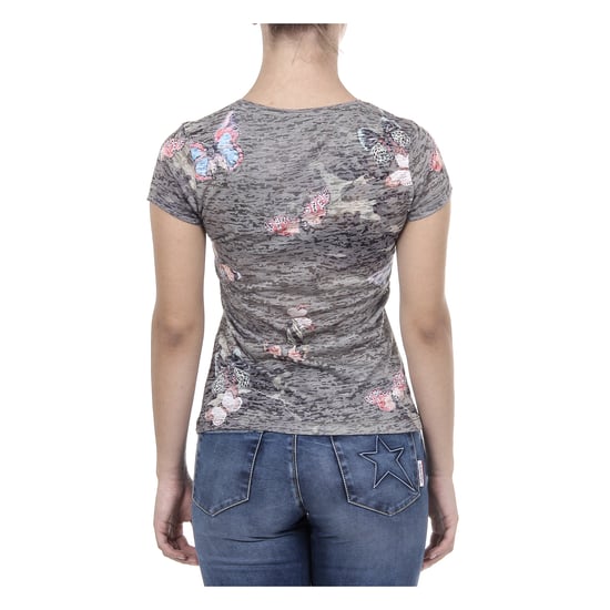 Andrew Charles Womens T-shirt Short Sleeves V-Neck Dark Green STELLA
