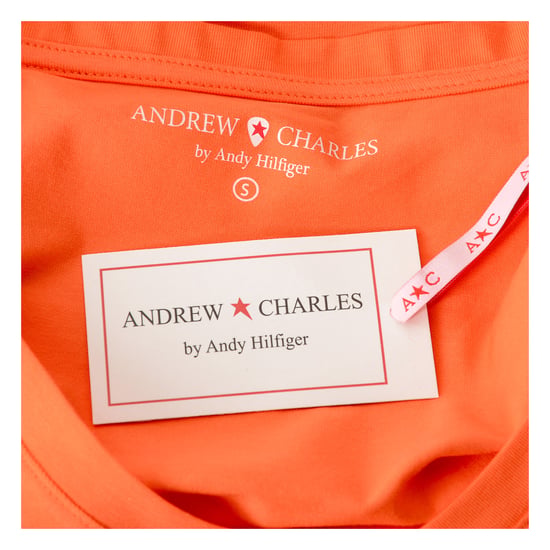 Andrew Charles Womens T-Shirt Short Sleeves V-Neck Orange TAPIWA