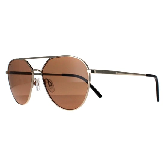 Serengeti Aviator Unisex Shiny Light Gold Saturn Polarized Odell