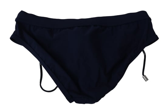 Dolce & Gabbana Men's Blue Logo Beachwear Briefs Nylon Stretch Swimwear