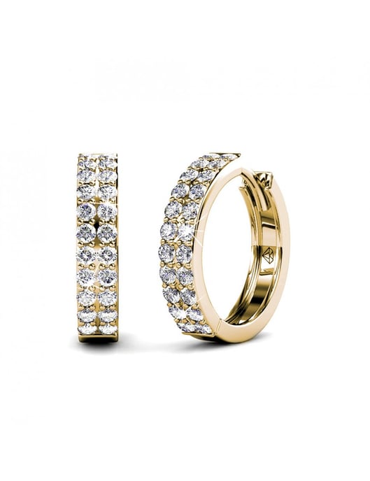 Glamour Earrings - Gold and Crystal - Image 1