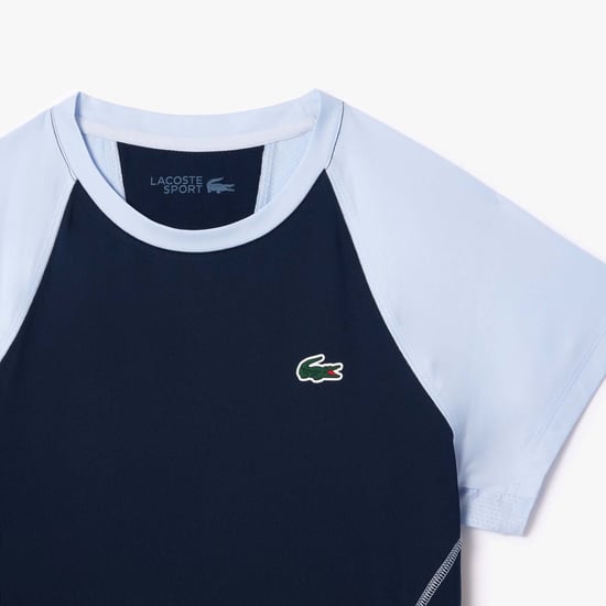 Women's Lacoste Sport Slim-Fit Ultra Dry Stretch Sport T-Shirt in Blue