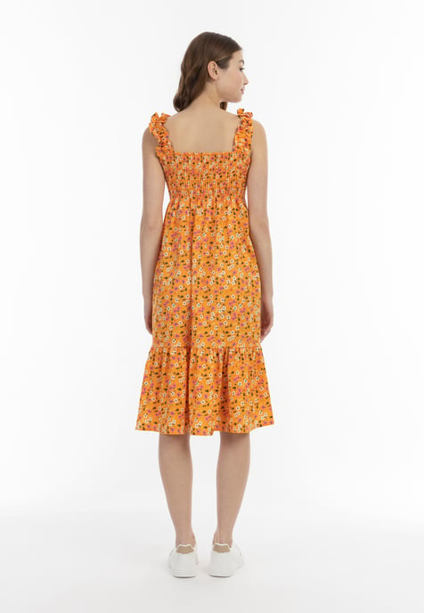 Mymo midi-jurk Dames Oranje Veelkleurig - Image 3