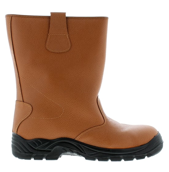 Tradesafe Mens Safety Boots Riggers Slip On tan - Image 2