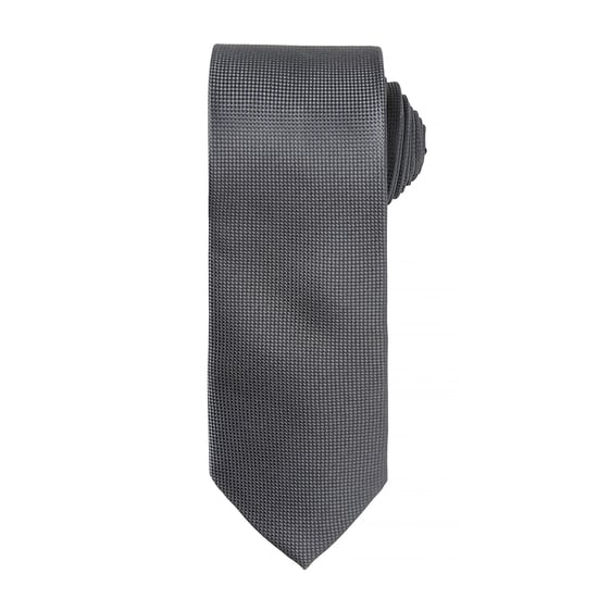 Premier Heren Micro Wafel Formele Work Tie (Donkergrijs) - Image 1