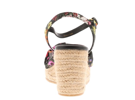 Ted Baker Womens Sandals Cardima Espadrille Wedge Floral Printed Black - Image 4