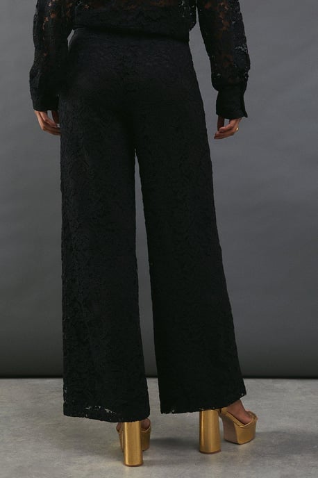 Lace High Waist Straight Leg Trouser - Image 3