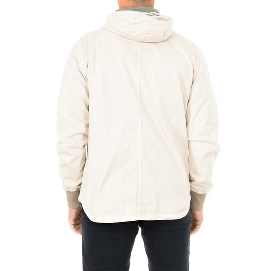 Overshirt jacket with hood collar D01657 man