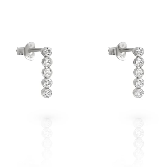 Orphelia 'Bling' Women's 925 Sterling Silver Drop Earrings - Silver ZO-7547 - Image 2