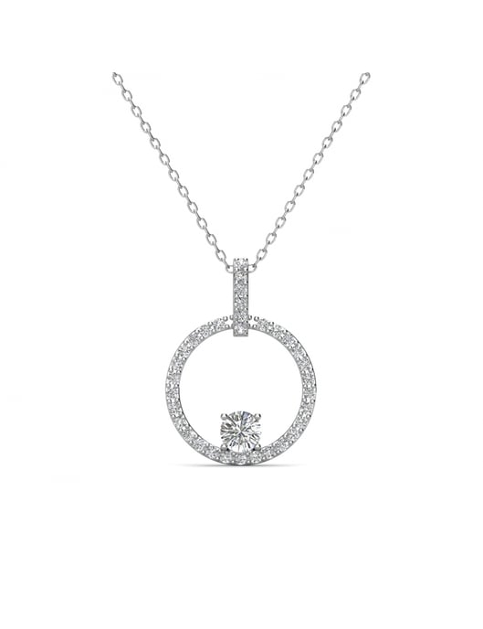 Pendentif Amory - Argenté och kristall - Image 1