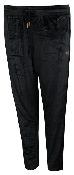 Puma Active Womens Black Velvet Track Pants - Image 1