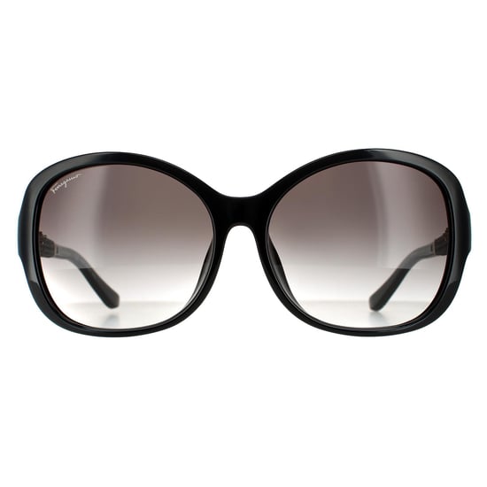 Salvatore Ferragamo Butterfly Womens Black Grey Gradient Sunglasses - Image 1