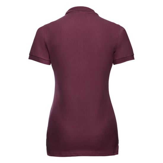 Russell Womens/Ladies Stretch Fitted Polo Shirt (Burgundy) - Image 2