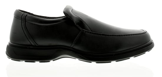New Mens/Gents Black Slip On Wider Fitting Casual Shoes