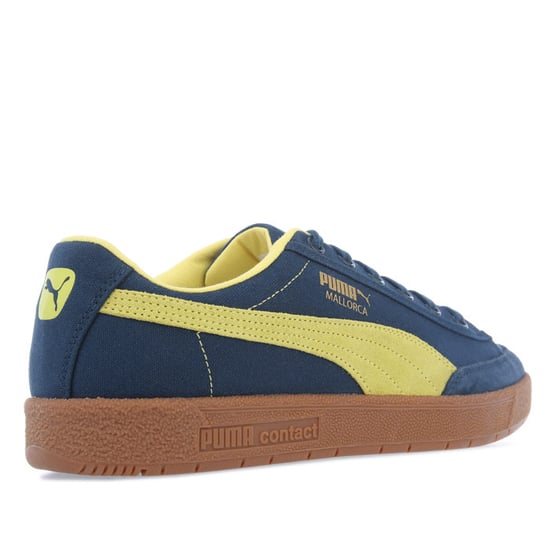 Men's Puma Mallorca Trainers in Blue yellow - Image 3