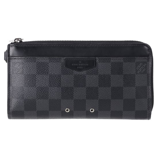 Louis Vuitton Dragonne Zippy Damier Wallet in Black Coated Canvas - Image 1