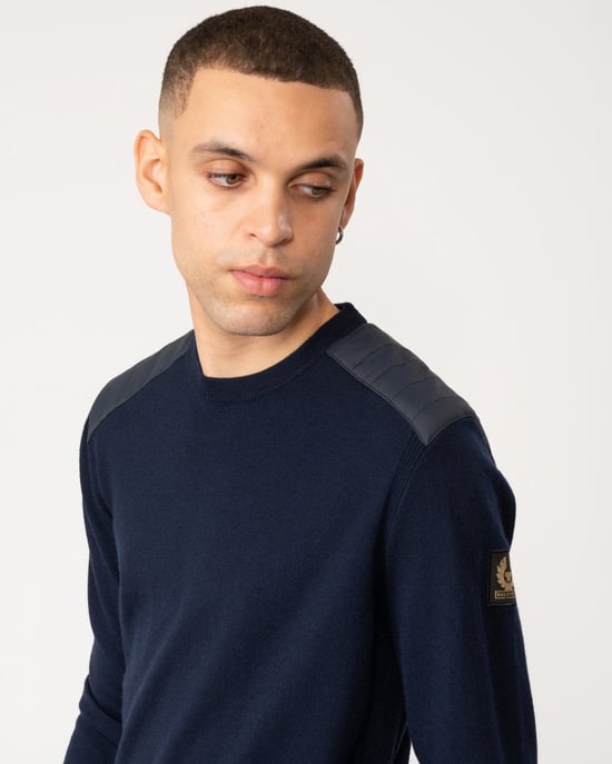 Belstaff Kerrigan Mens Merino Wool Crew Neck Jumper - Image 5
