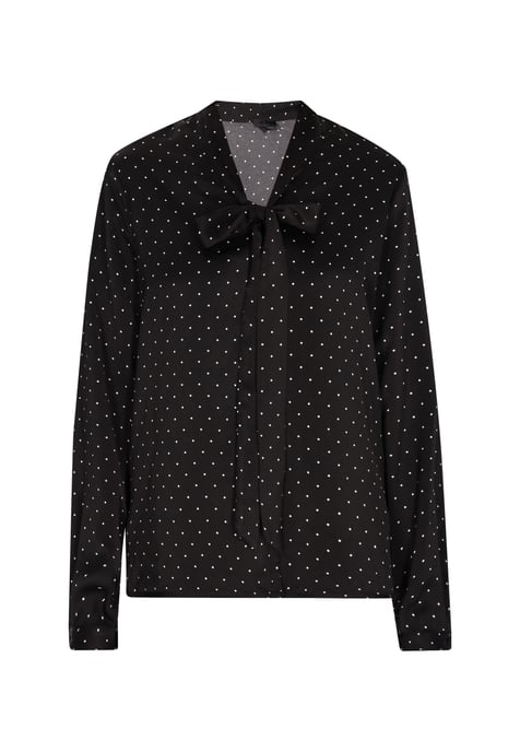 Dreimaster Blouse Dames Zwart gestippeld - Image 1