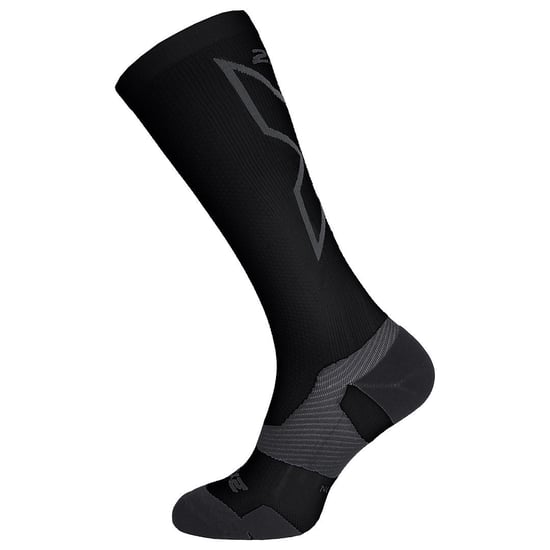 2XU Light Cushion Full Mens Black/Titanium Socks - Image 1