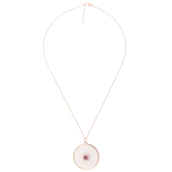 Orphelia Dames 925 Sterling Zilveren Ketting met Hanger - Roze ZH-7293/1 - Image 1