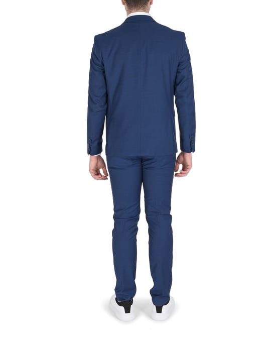 19V69 Italia Mens Suit Kent Blue Royal