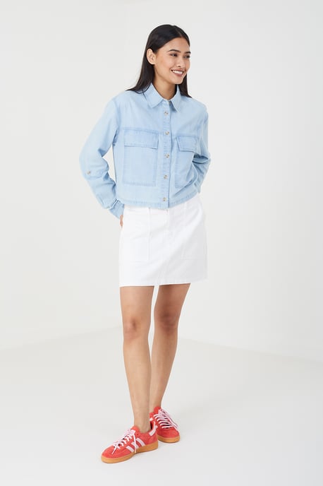Blue 'Poppy' Long Sleeve Denim Shirt