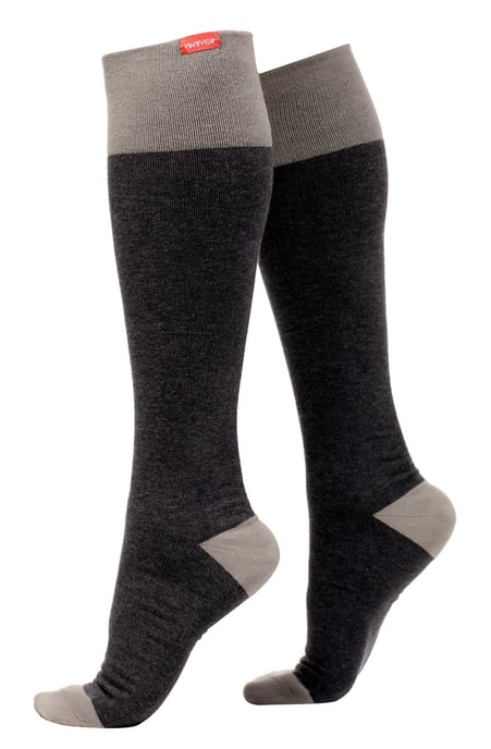 VIM&VIGR - Cotton Graduated Compression Socks 20-30 mmhg for Men & Women - Dark & Light Grey - Image 1