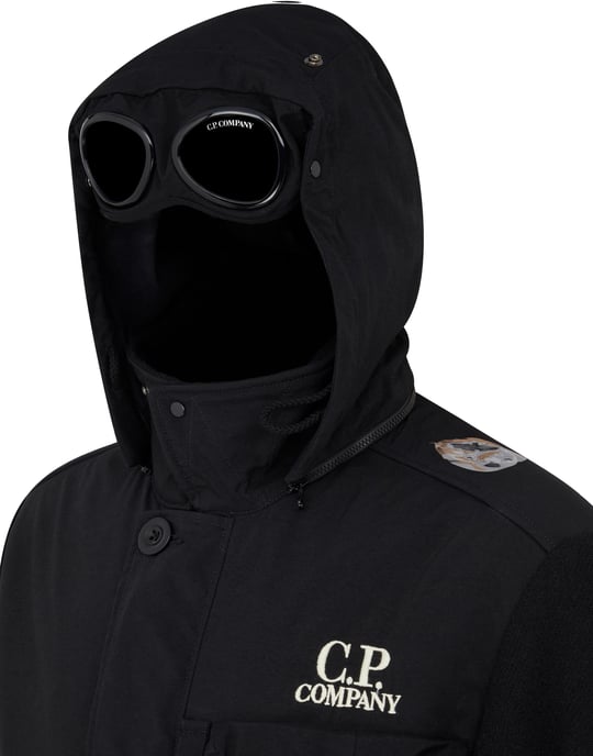 Men's C.P. Company Mixed Goggle Jacket in Black