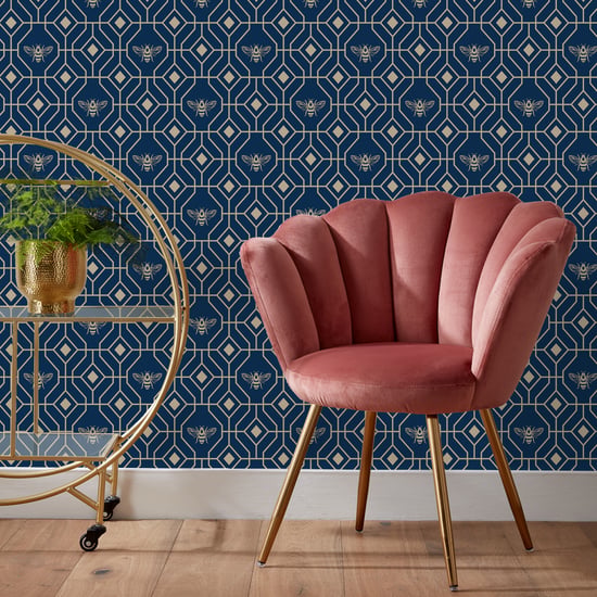 Bee Deco Gold Geometric Foil Wallpaper