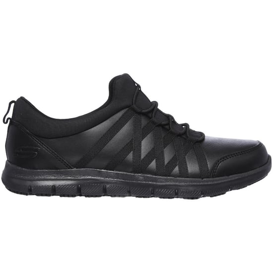 Skechers Workwear Ghenter Dagsby Leren Zwarte Sneakers Voor Dames - Image 2