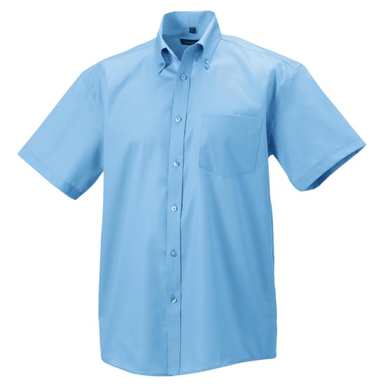 Russell Collection Kortärmad Ultimate Non-Iron Shirt för män (Ljusa himlen) - Image 1