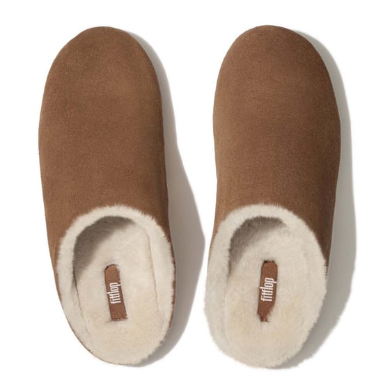 Women's Fit Flop Chrissie Shearling Slippers in Tan - Image 2