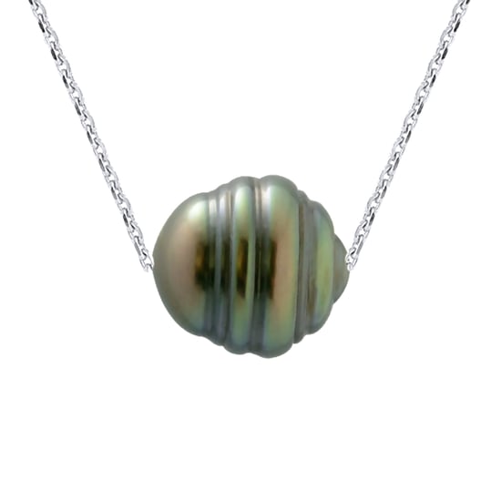 DIADEMA - Necklace - Tahitian Pearl - Cable Chain - Diamonds