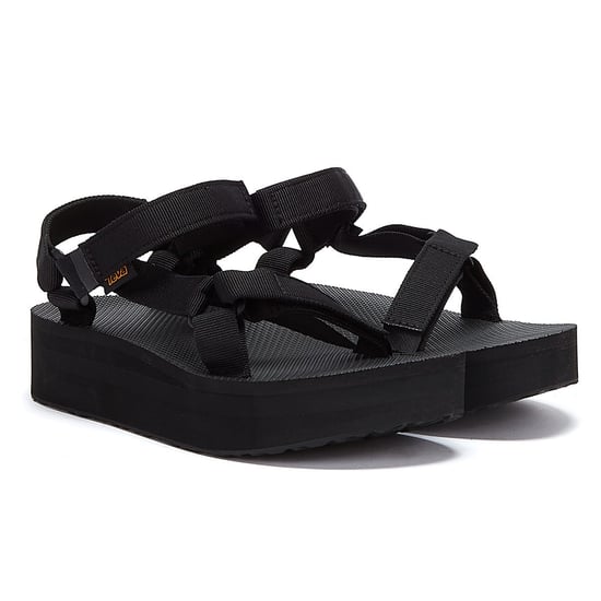Teva Womens Flatform Universal Sandalen Zwart - Image 1