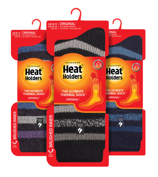 HEAT HOLDERS - 3 Pack Multipack Isolerade termosockor för herrar för vintern - Plain H&T - Image 2