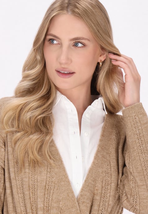 Dreimaster Cardigan women beige - Image 5